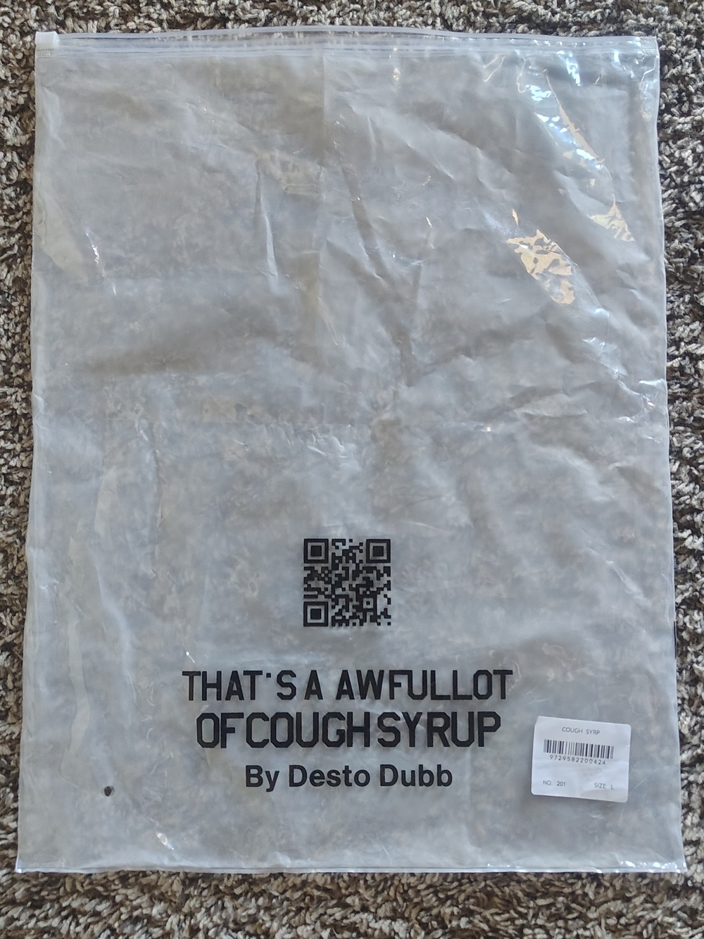 THAT'S A AWFUL LOT OF COUGH SYRUP Graphic Tee - Black & White - Picture 3 of 4
